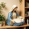 Ricordi della Vergine Maria Portarosari Regalo Cattolico per Donne Statuetta Benedizione Madre Portachiavi Organizzatori di Piccoli Oggetti Statua della Vergine Maria