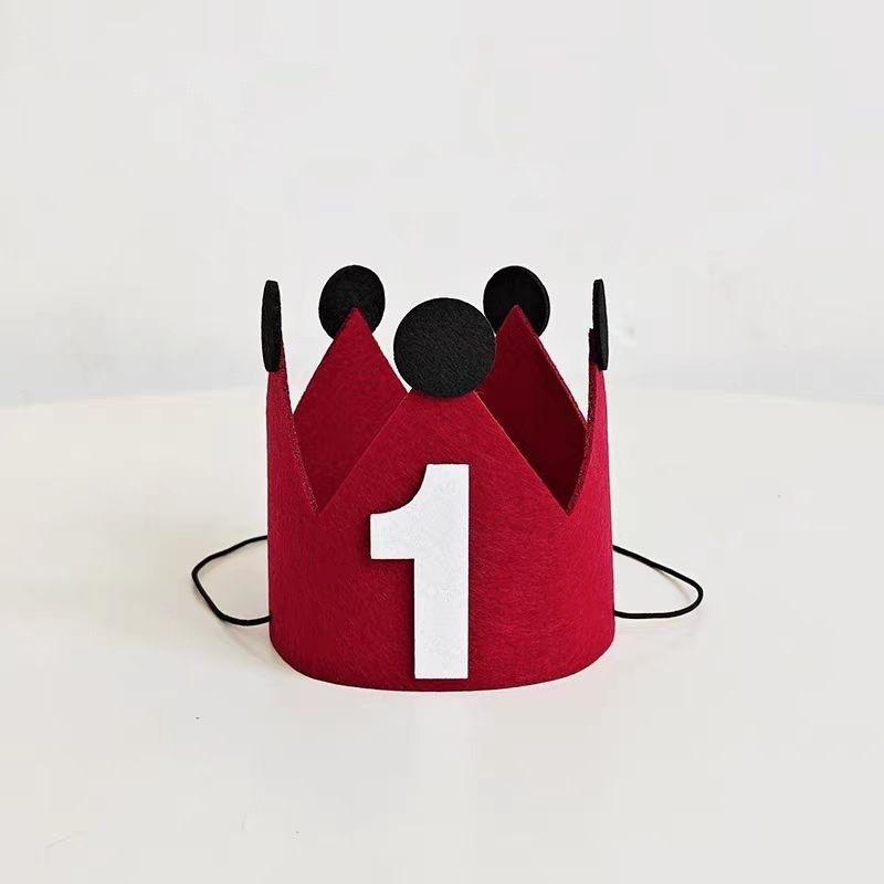 Happy Birthday Hat Baby First Birthday Party Felt Hat 1st 2th 3th Years Kids Baby Shower Hat Birthday Headband Decoration