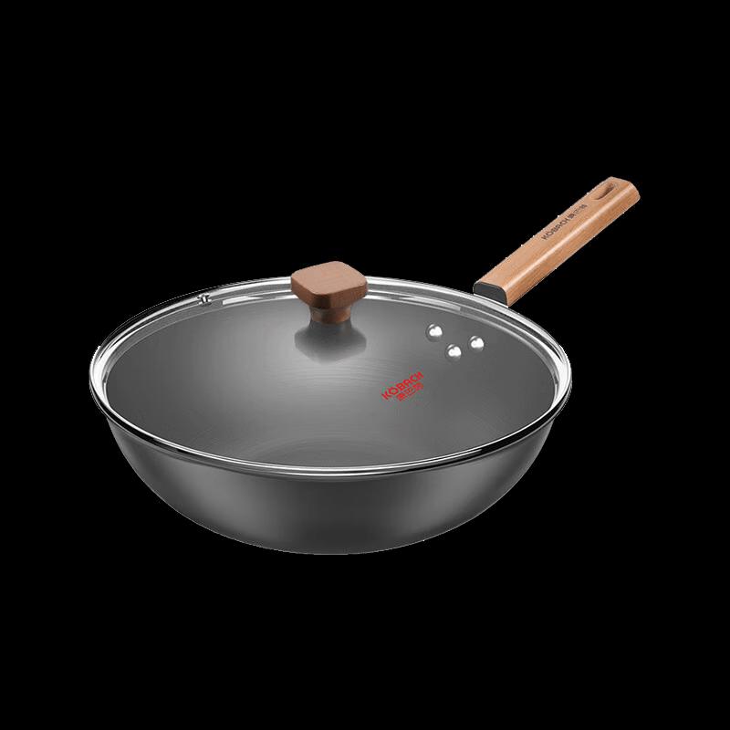 KOBACH 32cm Fine Iron Anti-Rust Wok