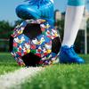 Soccer Ball Colorful Machine Stitched PVC Size 5 Team Training Competition Ready Durable High-Bounce Cool Sports Gift