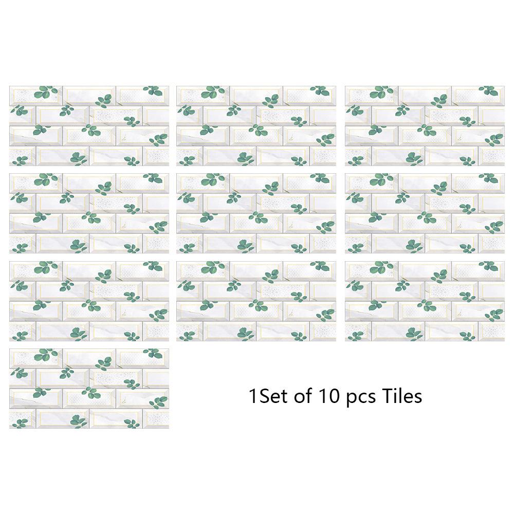 10ks 15cmX30cm DIY mramorové samolepky na zeď Imitace cihla Dekorace do ložnice Vodotěsná samolepicí tapeta na dlaždice Dekor do kuchyně