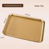 Korean Style 304 Stainless Steel Gold Rectangular Cafe Tray Dessert Plate