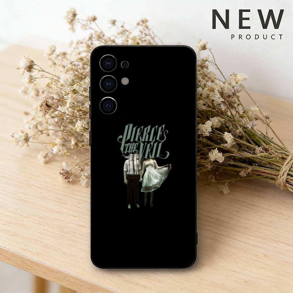 

P-Pierce the V-Veil Band Phone Case For Samsung S26,25,24,23,22,30,21,10,9,Ultra,Plus,Lite Black Soft Case Samsung S24Plus