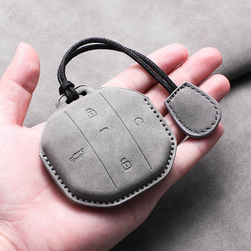 Car Key Case Cover For Jetour Freer Freedom T2 Freer Traveller T1 Leather Car Key Case Cover Keychain Protector Shell Decorative