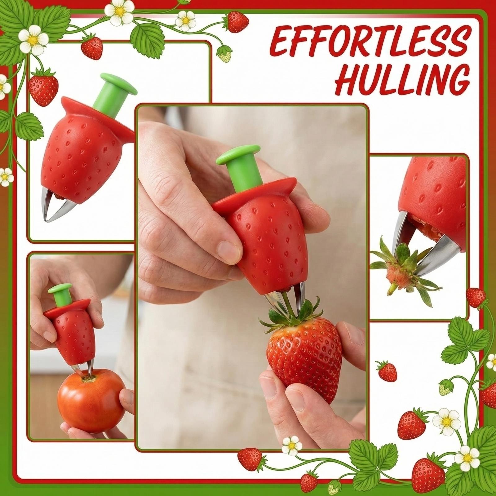 Strawberry Huller, Stainless Steel Pineapple Eye Remover, Tomato Stem Remover Tool One Size