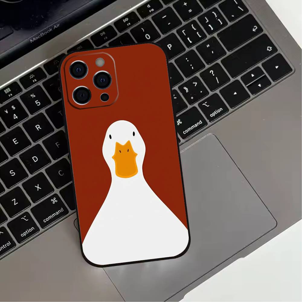Cartoon Cute G-Goose  Phone Case For iPhone 17,16,15,14,13,12,11 Plus,Pro Max,XS,Soft Silicone Black Cover