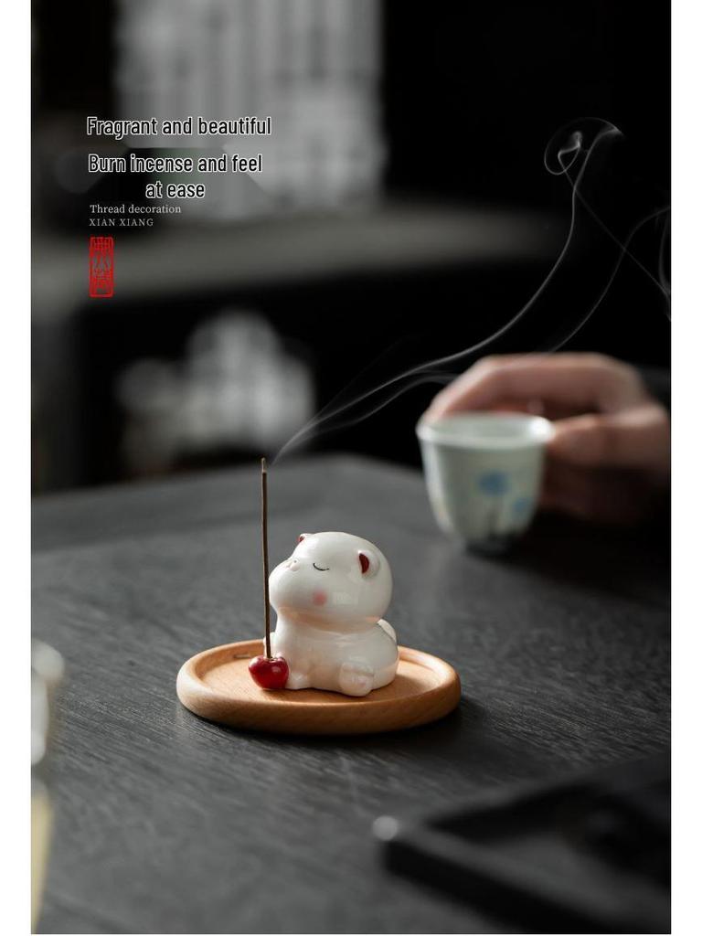 Creative Cute Kitten Ceramic Incense Holder and Burner