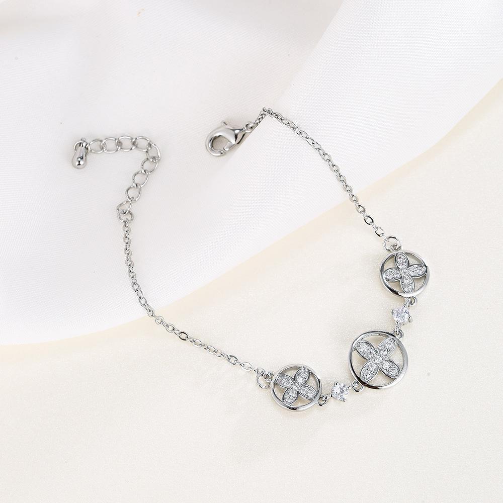 

Популярный стильный свежий браслет с пятиконечной звездой для девочек, праздничный подарок, ювелирные изделия для рук белый