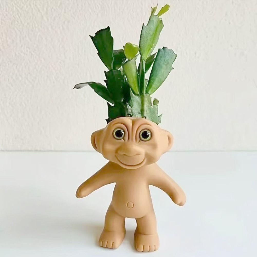 Minimalist Green Plant Flowerpot Quirky Hydroponic Flower Holder Elf  Vase  Gift