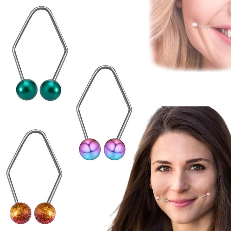 Stainless Steel Pearl Dimple Maker: European & American Facial Trainer, 14G Jewelry