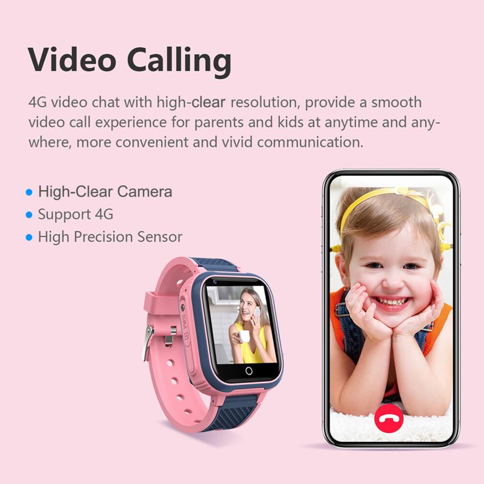 LT21 4G Smartwatch für Kinder, Smart Videoanruf-Uhr für Jungen und Mädchen, IP67 Wasserdicht, Kinder-Smartwatch mit Unterstützung für BT/GPS/SOS/Kamera/Wecker