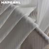 1PC NAPEARL Fabric Upgrade Solid Color Stripe White Tulle Curtain Warm Sheer For Bedroom Living Home Window Decoration