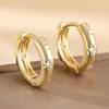 925 Sterling Silver Small Hoop Earrings For Women Luxury Elegant Love Heart Cubic Zirconia Earring Classic Party Wedding Jewelry