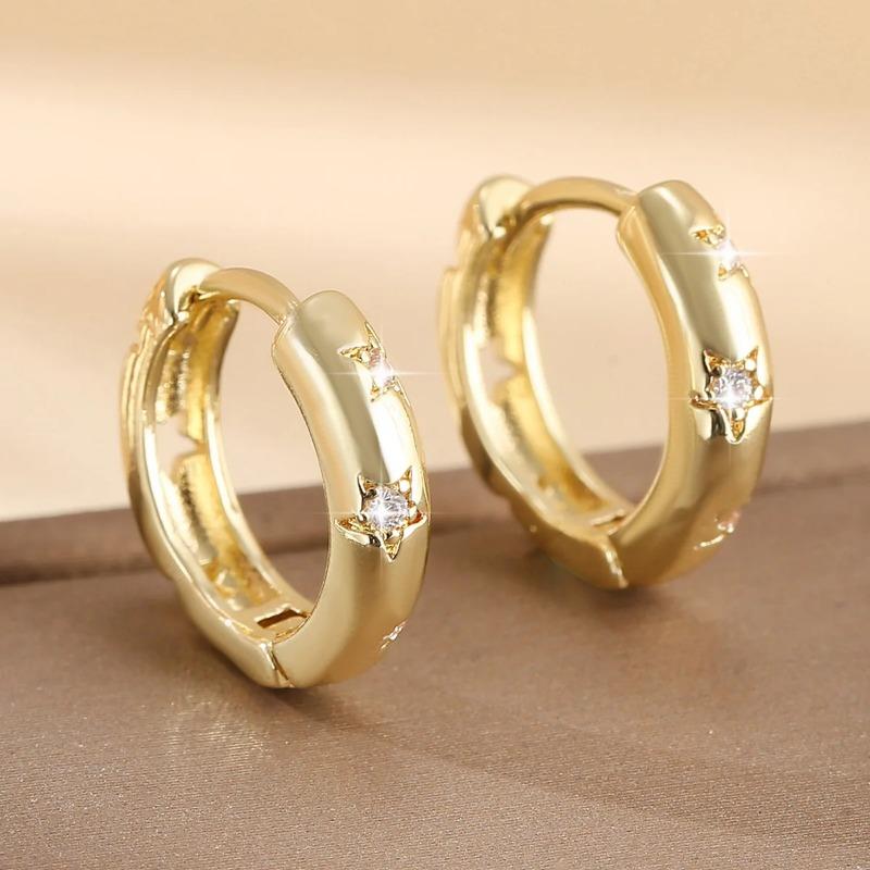925 Sterling Silver Small Hoop Earrings For Women Luxury Elegant Love Heart Cubic Zirconia Earring Classic Party Wedding Jewelry