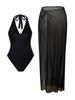 2025 European-American High-Waisted Push-up Bikini Set for Women
