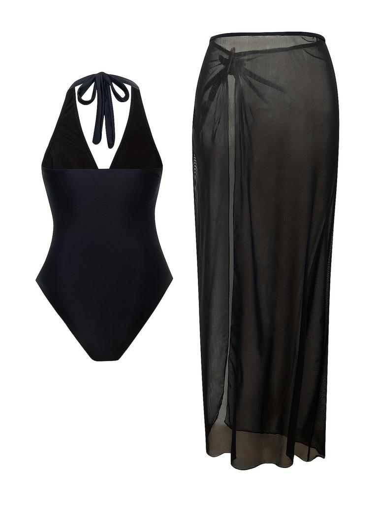 2025 European-American High-Waisted Push-up Bikini Set for Women