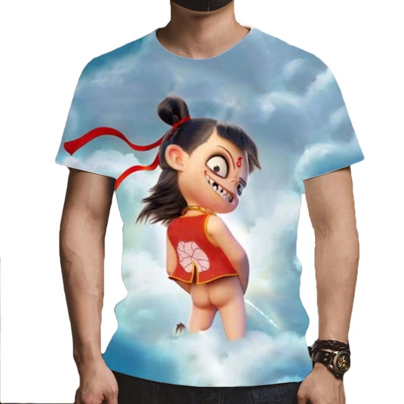 New Movie 'Ne Zha 2' 3D Printed T-Shirt Men’s Street Fashion Summer Casual Short Sleeve Top Stylish Crew Neck