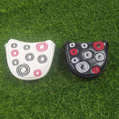 Golf Putter Head Cover with Magnet Closure Faux Leather Golf Club Headcover Strong Magnetic Golf Club Head Protector Golf Club Protective Accessories
