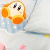 MORIPiLO Kirby of the Stars Duvet Cover Set Star Sleep Waddle Dee Duvet Cover and Soft Peach Skin Single Size 150x210cm Blue Cute Bedding Set