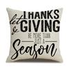 Thanksgiving Linen Pillowcase Autumn Pumpkin Print Pillow Cushion Cover