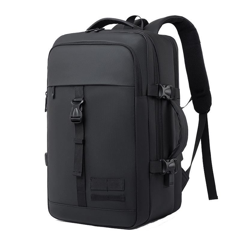 Trendy High-Capacity Nylon Backpack for Men and Women - Casual Travel and Computer Bag