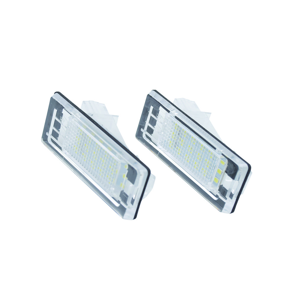 Error Free LED License Plate Lights 2X for Renault Espace Laguna Scenic Fluence Dacia Duster Logan Number Lamps Car Accessorie