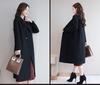 2025 Women's Woolen Mid-Length Overcoat - Autumn Winter Korean Style, Plus Size, Loose Fit