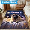Custom Name Bulldog Comfortably Rug for Living Room, Game Rooms, Office, Bedroom, Floor Mat Playful Design, Fan Gifts Christmas Decor