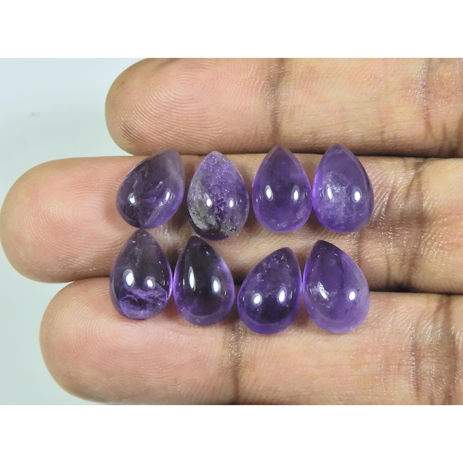 

Кольцо с натуральным аметистом 8X12 мм, размер, кабошон-груша, рассыпной драгоценный камень, лот 8 шт., 27 карат, A-432