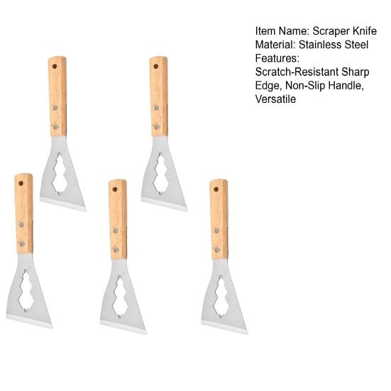 2/3/5Pcs Scraper Knife Stainless Steel Scraping Blade with Mirror Polished Sharp Edge Multi-Function