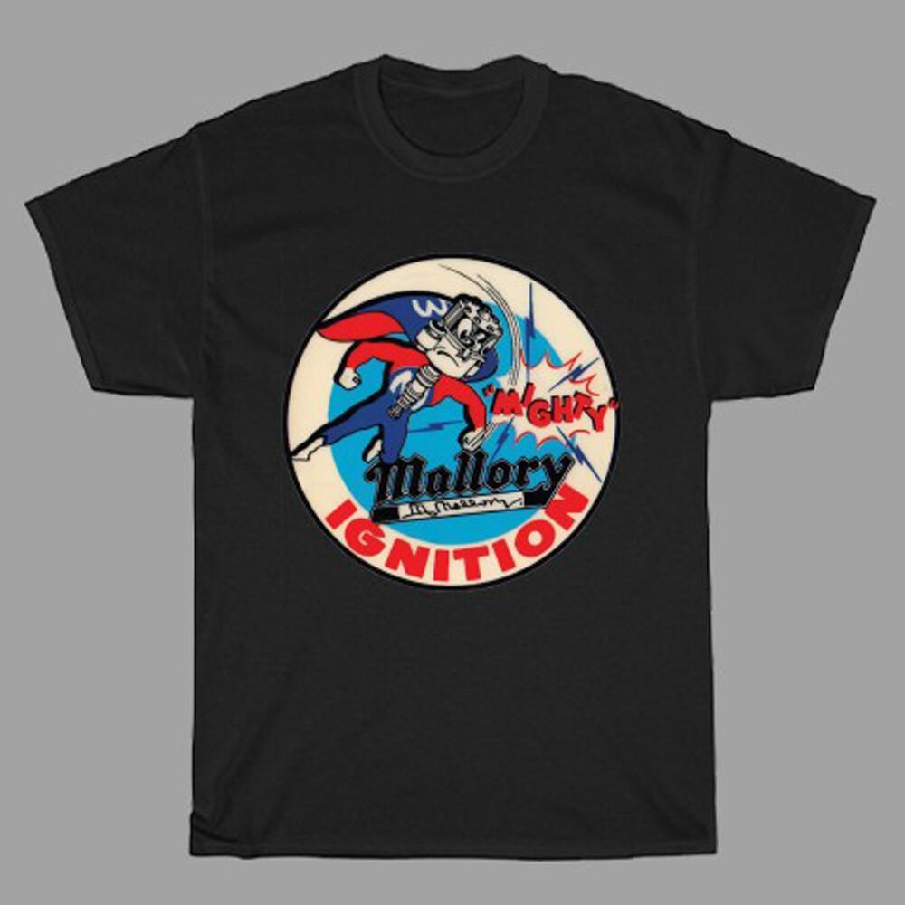 

Mallory Ignition Mighty Racing Car Motorcycle Men#039;s Black Size S to 5XL Unisex T-Shirt M