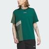 Adidas Originals Graphic Short Sleeve Tee With Trefoil And 3-Stripes Block Unisex Tops Forest-Green IU4807