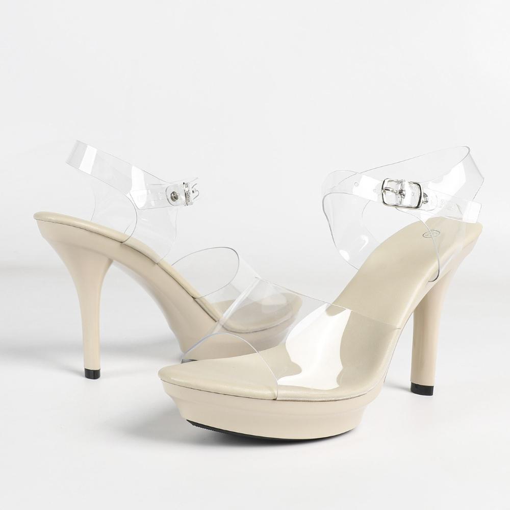 

9.5cm Sexy Super High Heel Sandals, Open Toe Pole Dance Crystal Shoes, Nightclub Model Show Party Footwear LFD-19881-A78 34