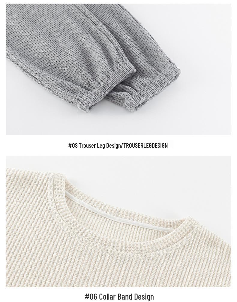 Autumn/Winter Couple's Pajamas: Women's Ins-Style and Men's Casual Loose Combed Cotton Two-Piece Set