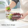 Countertop Fruit Bowl, Stainless Steel Countertop Fruit Basket Metal Wire Fruit Storage Basket for Vegetable Snacks Bread (L)