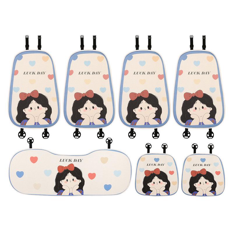 Summer Style Cartoon Princess Car Seat Cushion with Lace Pillow