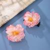 Vintage Chinese Style Floral Hair Clips Set of 2 Alloy Hair Barrettes with 3D Bronzing Craft Lightweight Traditional Hanfu