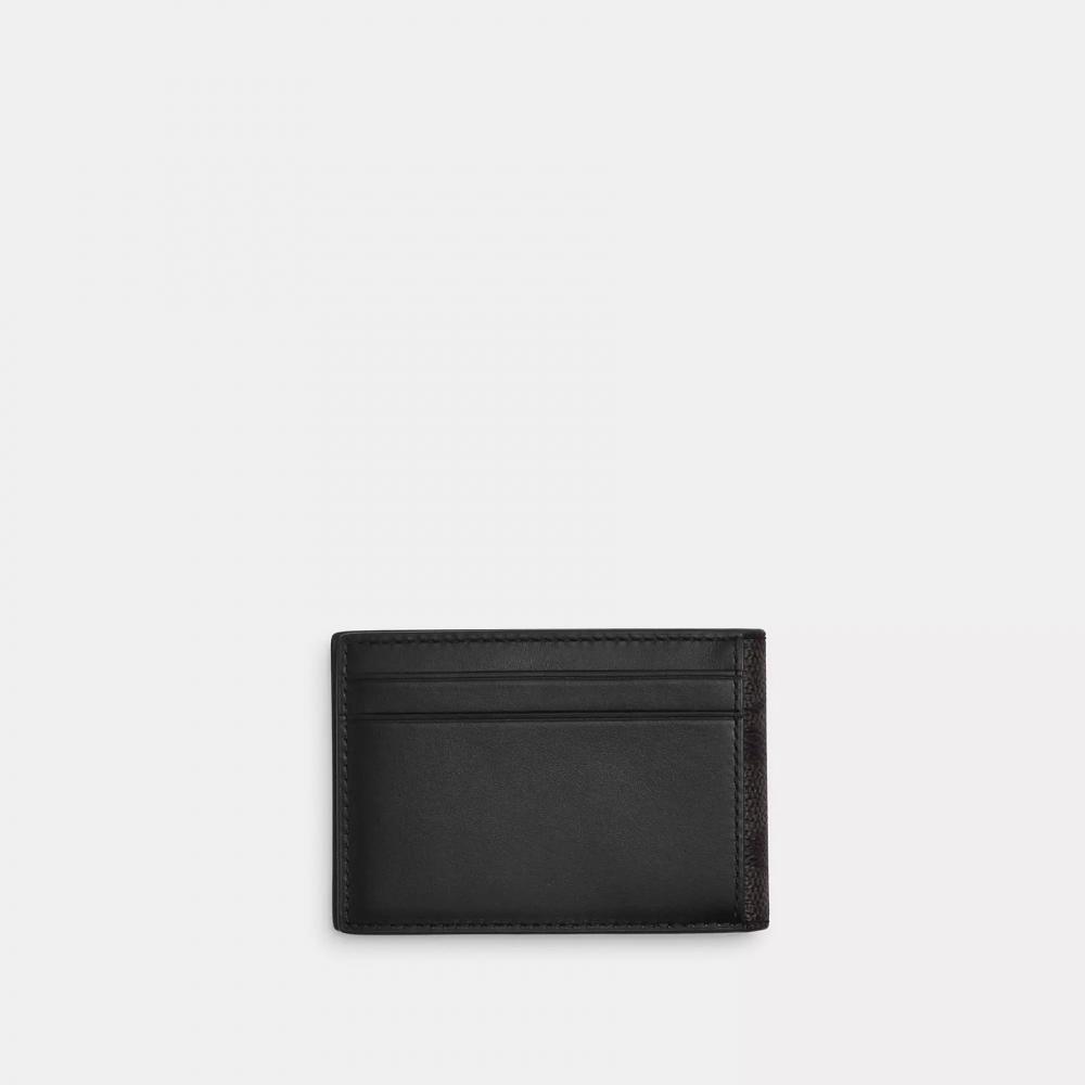 Coach Compact Billfold Wallet In Signature Canvas Canary