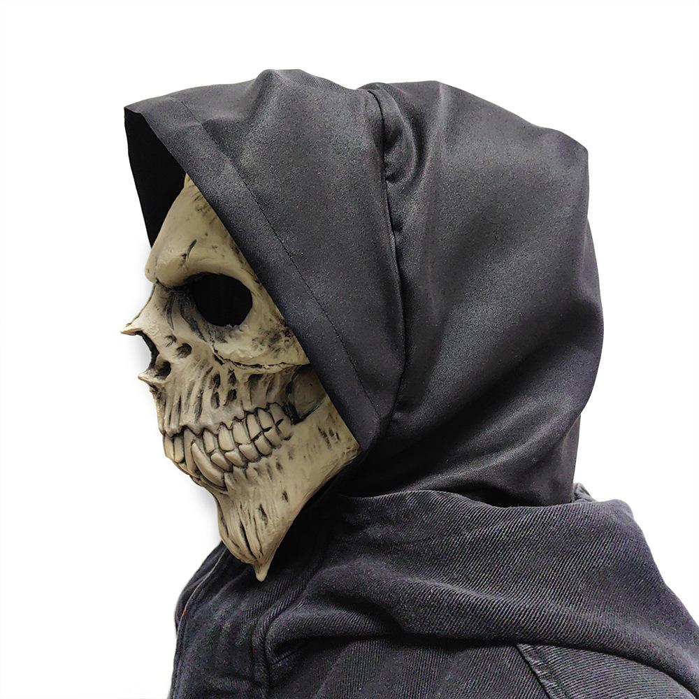 Skull Warrior Horror Latex Mask Halloween Death Demon Skull Prop Headgear
