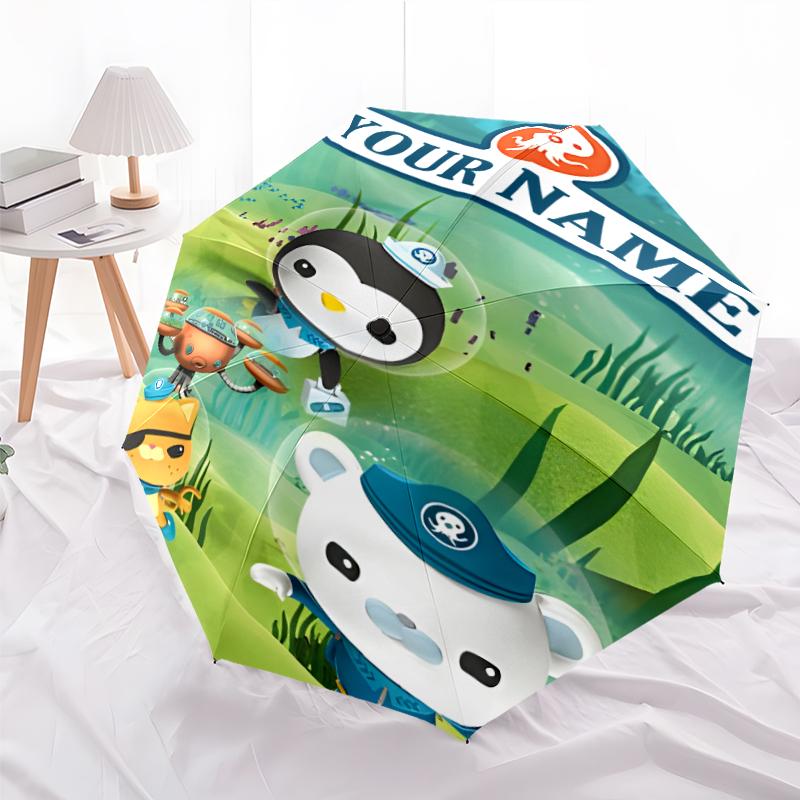Personalized Name O-OCTONAUTS Print Umbrella - Automatic Open/Close, Eight-Rib Durable Frame, Automatic Folding Umbrella
