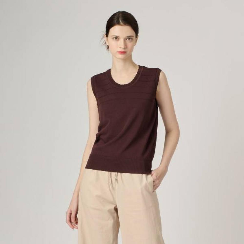 BCBG Embossed Stripe Knit Sleeveless B4m4k375