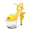 Fashion 17.5cm Super High Heel Sandals Sexy Waterproof Shallow Mouth Thin Heel Back Hollow Pole Dance Stripper Sandals 35-43 NEW