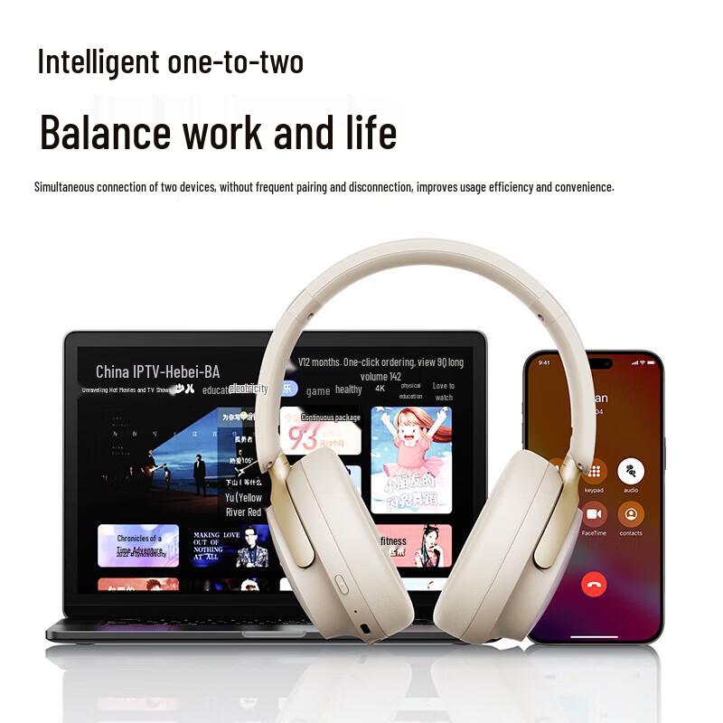Picun NC60 Wireless Active Noise Cancelling Over-Ear Headphones