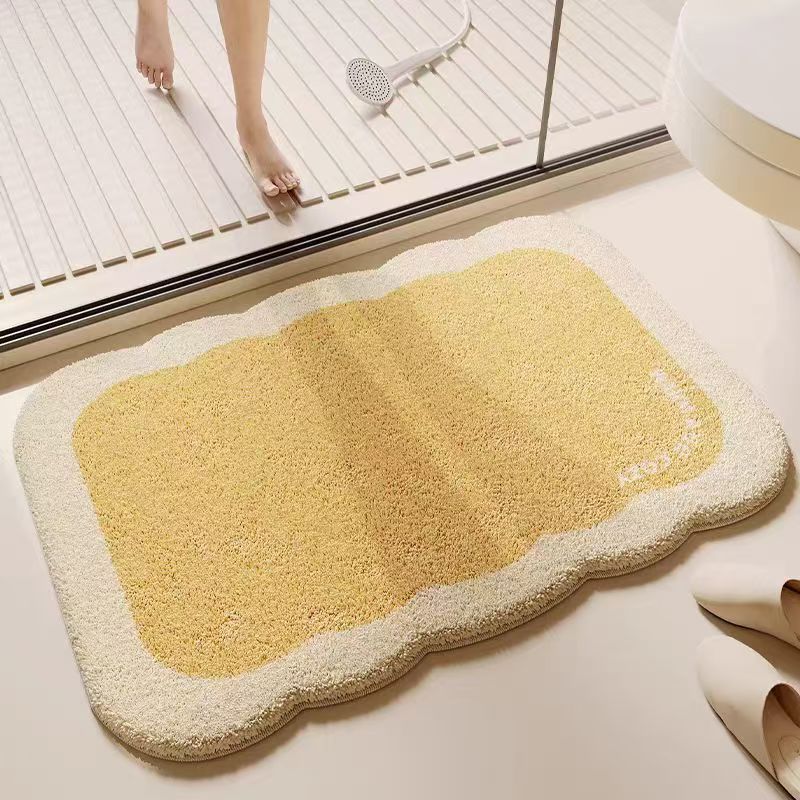Non Slip Floor Mat Irregular Carpet for Household Bathroom Wet Dry Separation Floor Mat for Bathroom and Toilet