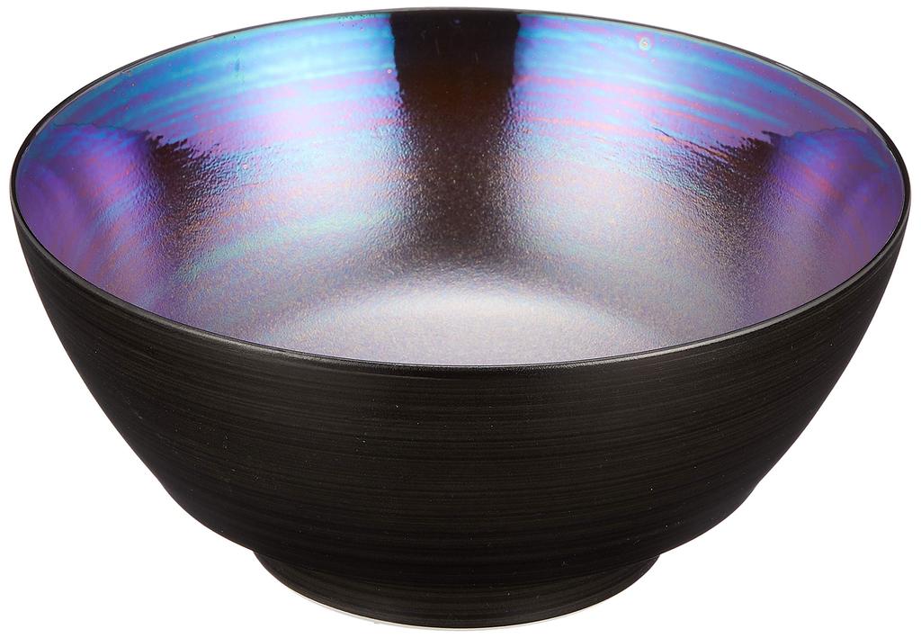 Arita Ware Tasei Kiln [Ultimate Ramen Bowl] Black Painted Nanban Pearl Diameter Approximately 18 X Height 8cm Ramen Bowl Ceramic Ceramic Microwave