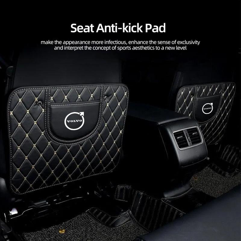Autositz-Rückenlehnen-Anti-Kick-Pads Abdeckung Leder-Schutzpolster für Volvo XC90 V90 V60 XC60 V40 EC40 EX40 S80 S60 S90 C40 XC40 V70