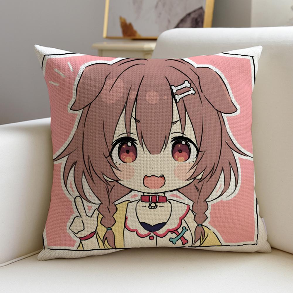 

Energetic IInugami KoroneS Cushion Cover Breathable and skinfriendly linen pillowcase square removable and washable cushion 30X30cm