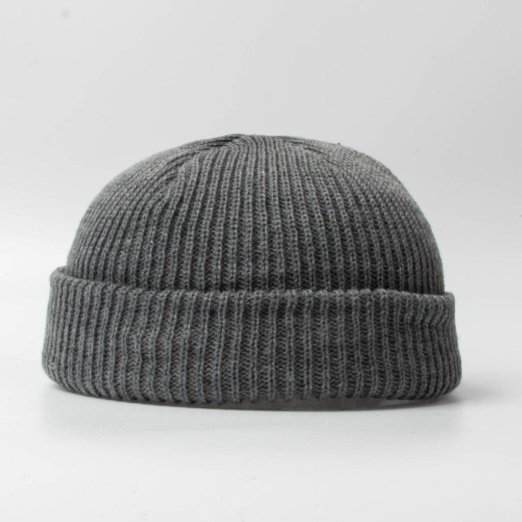 Fisherman Beanie Hats for Men Women Knit Trawler Skull Cap Watch Bonnets Spring Fall Short Stylish Plain Rolled Cuff Skullcaps