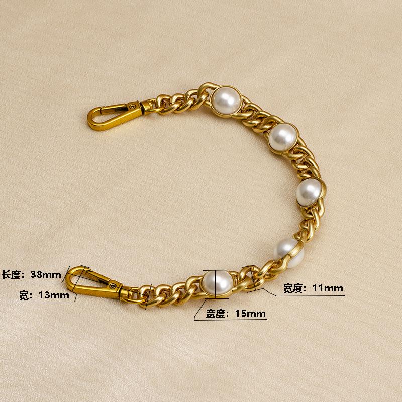 Taschenriemen Perlenkette Metall Gold Schulterkette DIY Taschenkette Mode Ersatzriemen Für Taschen Zubehör 25 50 60 110 120CM