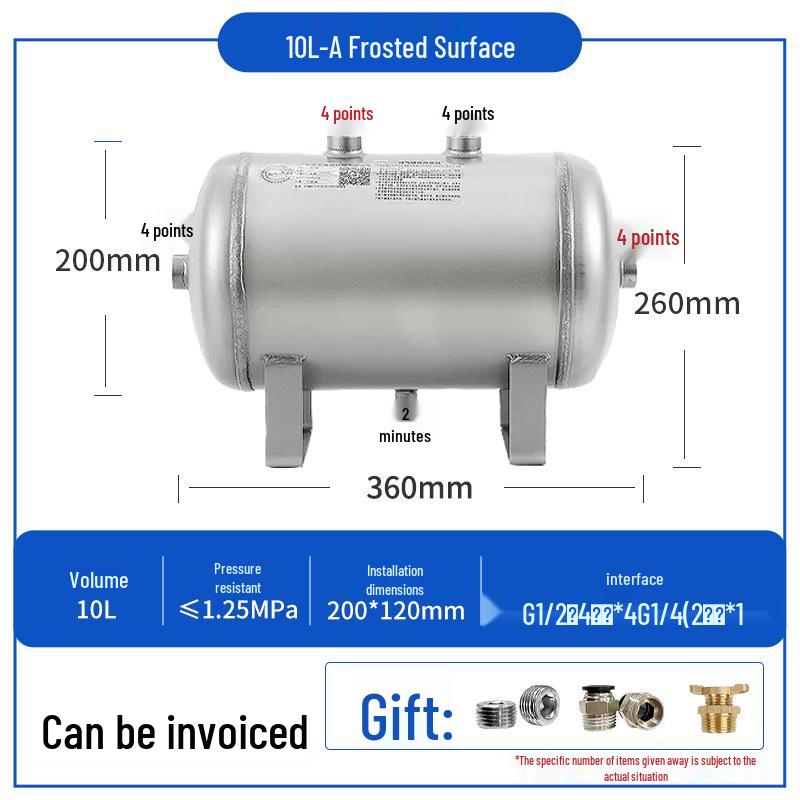 Compact Horizontal Air Pressure-Stabilizing Vacuum Tank for Automated Equipment